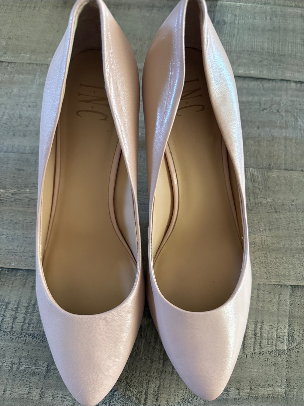 INC International Concepts Blush Pointed Toe Flats - Pale Pink